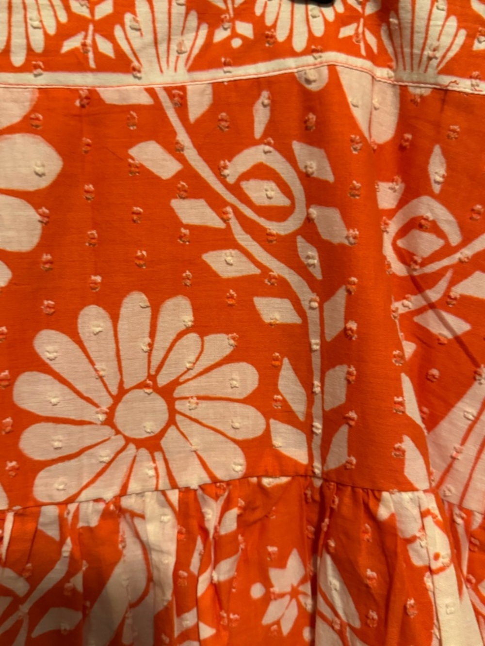 FARM Rio Orange Neon Jungle Tiered Mini Skirt Size Small - Picture 5 of 9